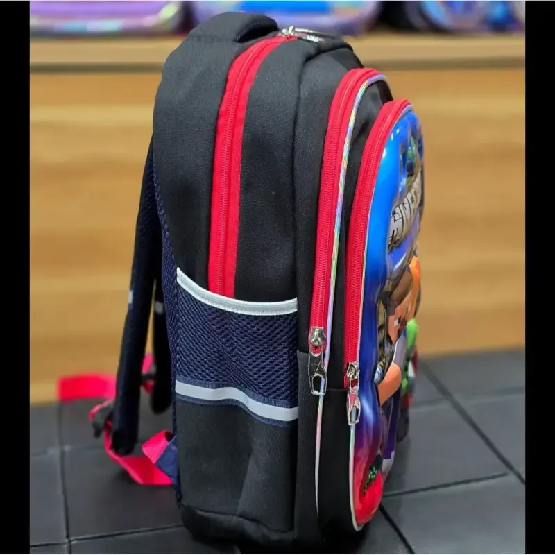 کوله پشتی مدرسه پسرانه مقطع ابتدایی سه خانه ضدتعریق طرح عکسدار - تصویر 15